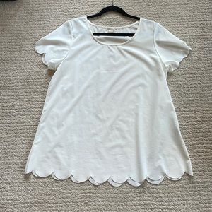 Chic Scalloped Blouse by HERSHE